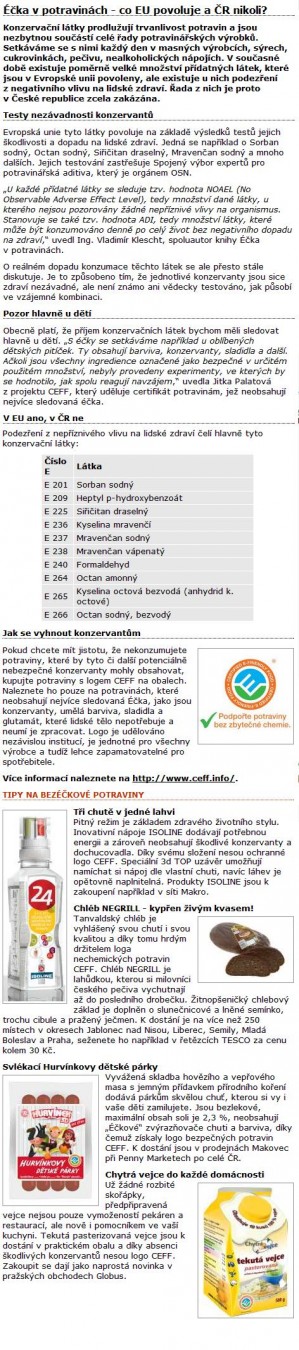 Tipy na bezéčkové potraviny